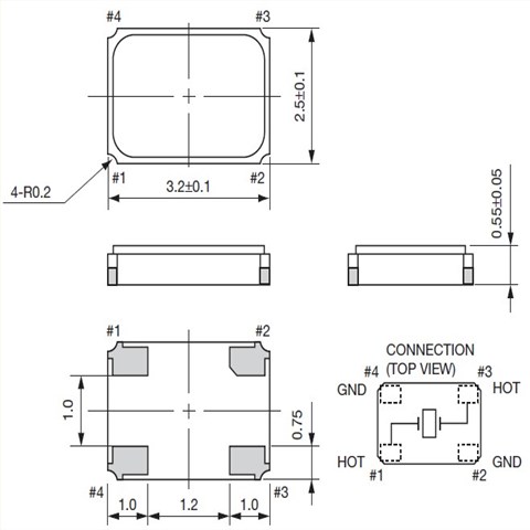 京瓷晶振,石英晶體諧振器,CX3225SB晶振