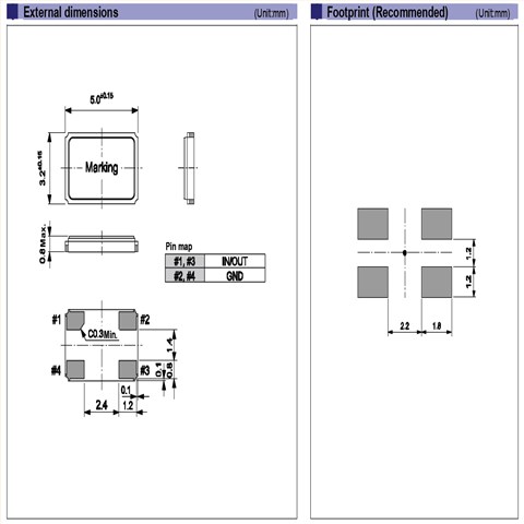 愛普生晶振,貼片晶振,TSX-5032晶振,無(wú)源晶體諧振器