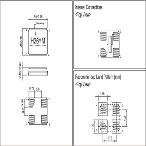 臺灣加高晶振,HSX221SA石英晶體,X2B038400BA1H-U,6G無線應(yīng)用晶振