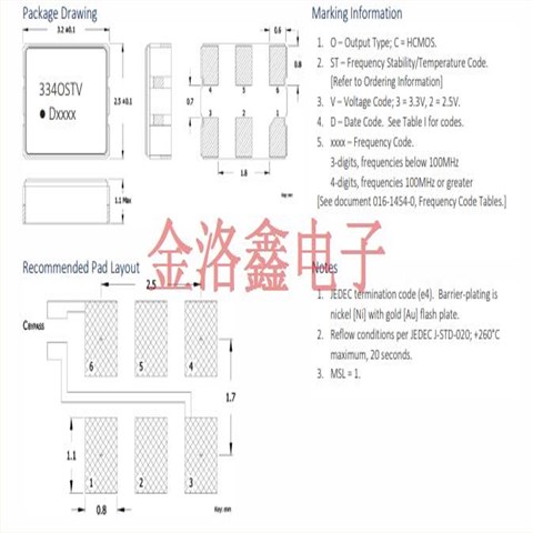 334C1062B3C3T有源晶振,CTS高性能壓控振蕩器,334C低基頻晶體晶振