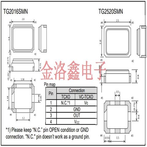 TG2520SMN25.000M-MCGNNM3,低相位噪聲TCXO晶振,愛普生緊湊型晶振