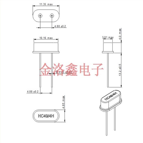 LFXTAL027945BULK5K,HC49/4H晶振,IQD插件晶振