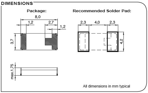 耐高溫8037mm陶瓷面晶振,無(wú)源SMD晶體諧振器,CC1F-T1A晶振