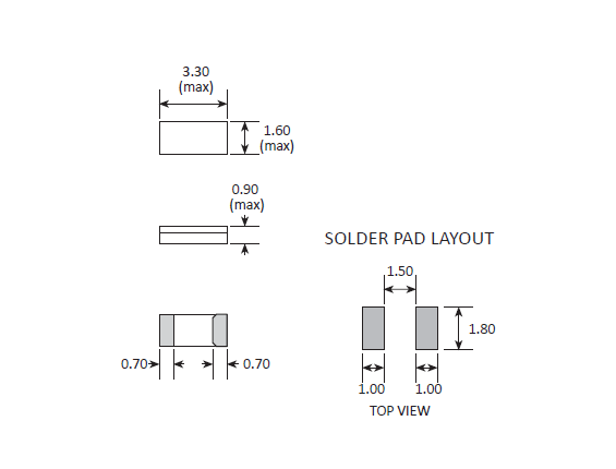 高產(chǎn)量無(wú)源進(jìn)口晶振,3316mm二腳焊盤(pán)晶振,CC7A晶振