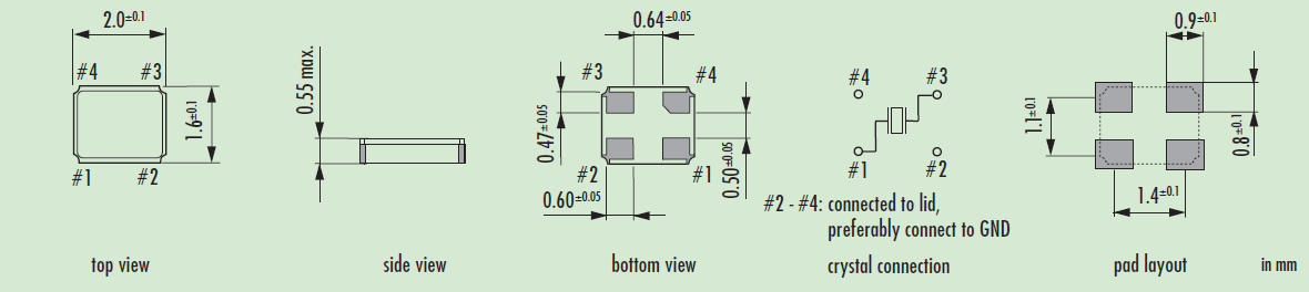 歐洲進(jìn)口無源諧振器,2016輕薄型SMD晶振,JXS21晶振