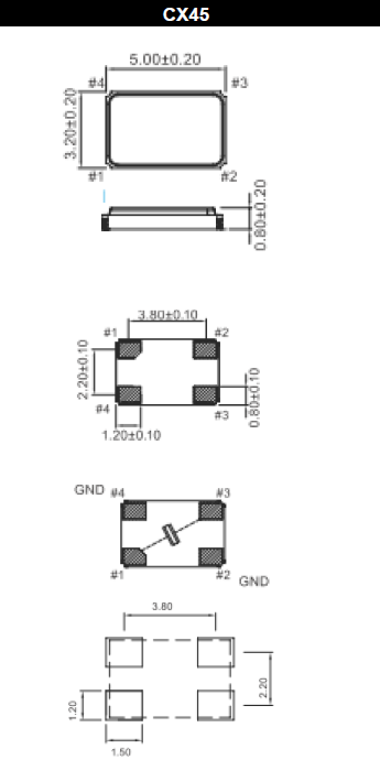 金屬殼封裝貼片晶振,M級進口5032諧振器,CX45晶振