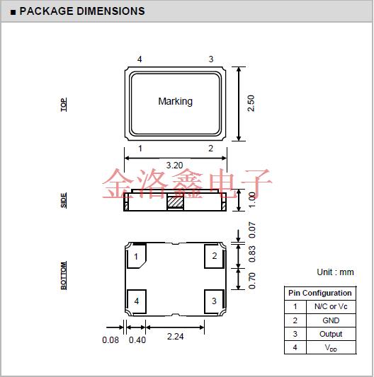 TX3-L25JP05-10.000M-TR,TX-L數(shù)字補(bǔ)償晶振,3225晶振,微處理器晶振